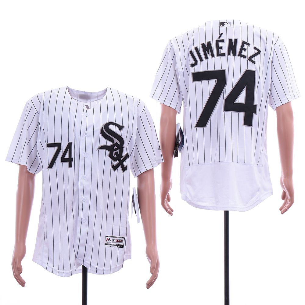 Men Chicago White Sox #74 Jimenez White Elite MLB Jerseys